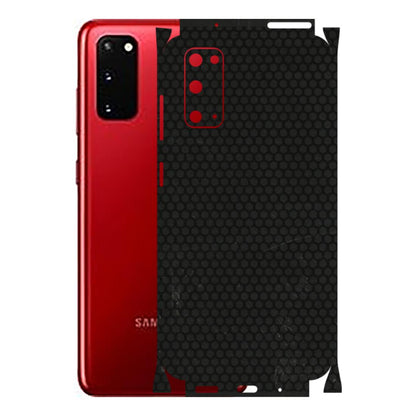 Samsung A/S Series Phone Skins (All Models) - Black honeycomb - 3D Embossed Finish (L-114) Samsung Galaxy S20