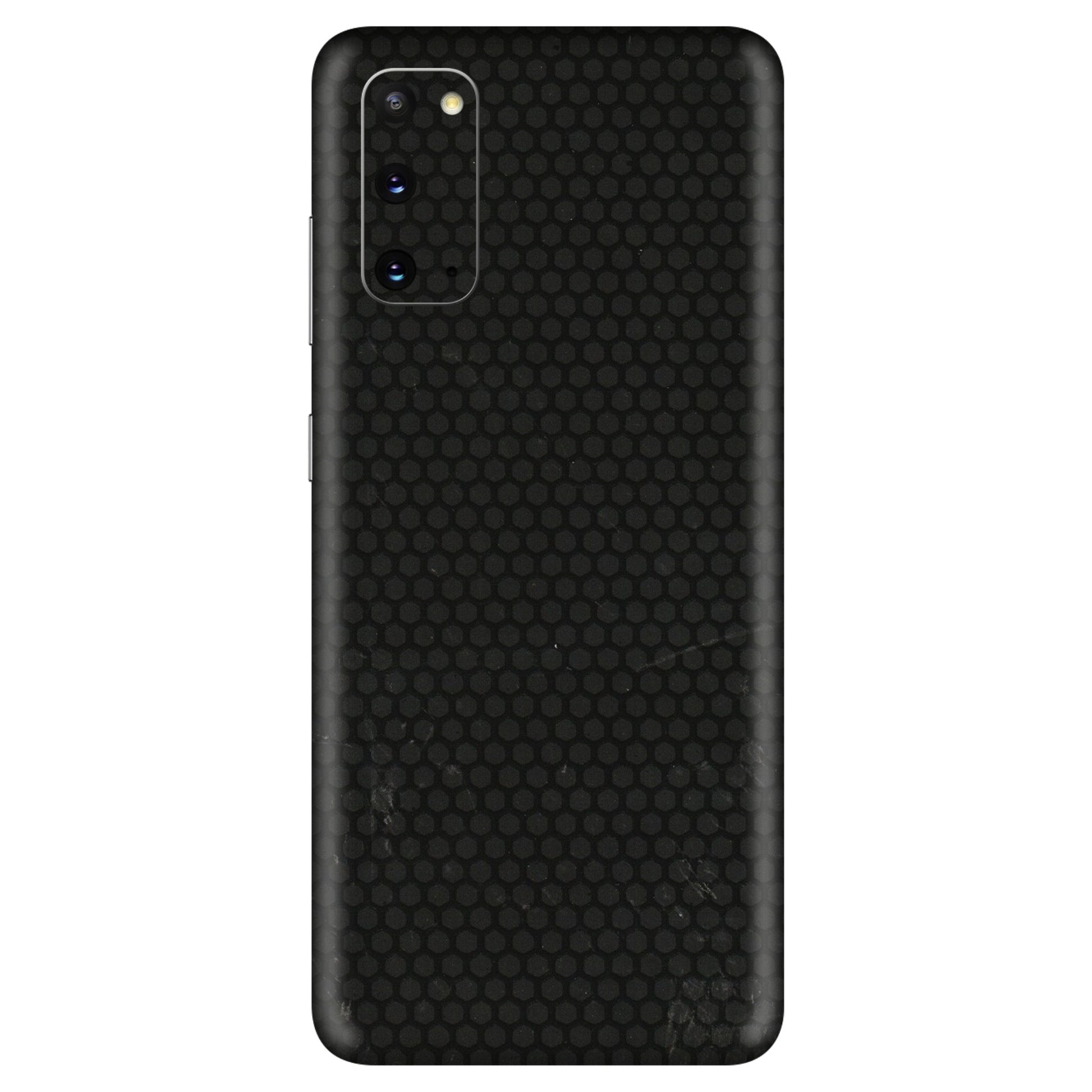 Samsung A/S Series Phone Skins (All Models) - Black honeycomb - 3D Embossed Finish (L-114) Samsung Galaxy S20