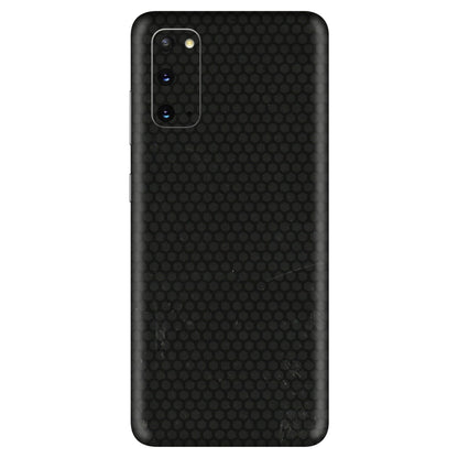 Samsung A/S Series Phone Skins (All Models) - Black honeycomb - 3D Embossed Finish (L-114) Samsung Galaxy S20