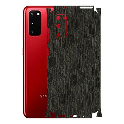 Samsung A/S Series Phone Skins (All Models) - Black Abstract Pattern - 3D Embossed Finish (L-117) Samsung Galaxy S20