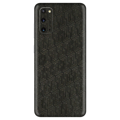 Samsung A/S Series Phone Skins (All Models) - Black Abstract Pattern - 3D Embossed Finish (L-117) Samsung Galaxy S20