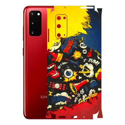 Samsung A/S Series Phone Skins (All Models) - Pacific Doodle Art - 3D Embossed Finish (L-120) Samsung Galaxy S20