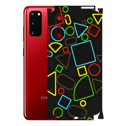Samsung A/S Series Phone Skins (All Models) - Black Shapes - 3D Embossed Finish (L-131) Samsung Galaxy S20