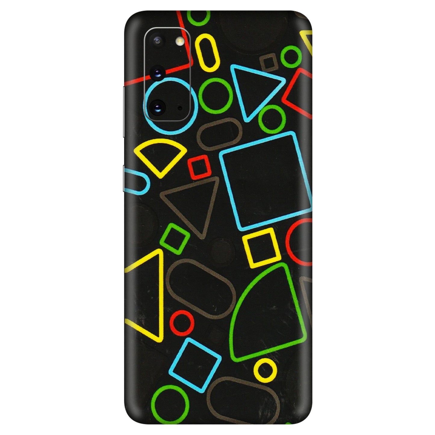 Samsung A/S Series Phone Skins (All Models) - Black Shapes - 3D Embossed Finish (L-131) Samsung Galaxy S20