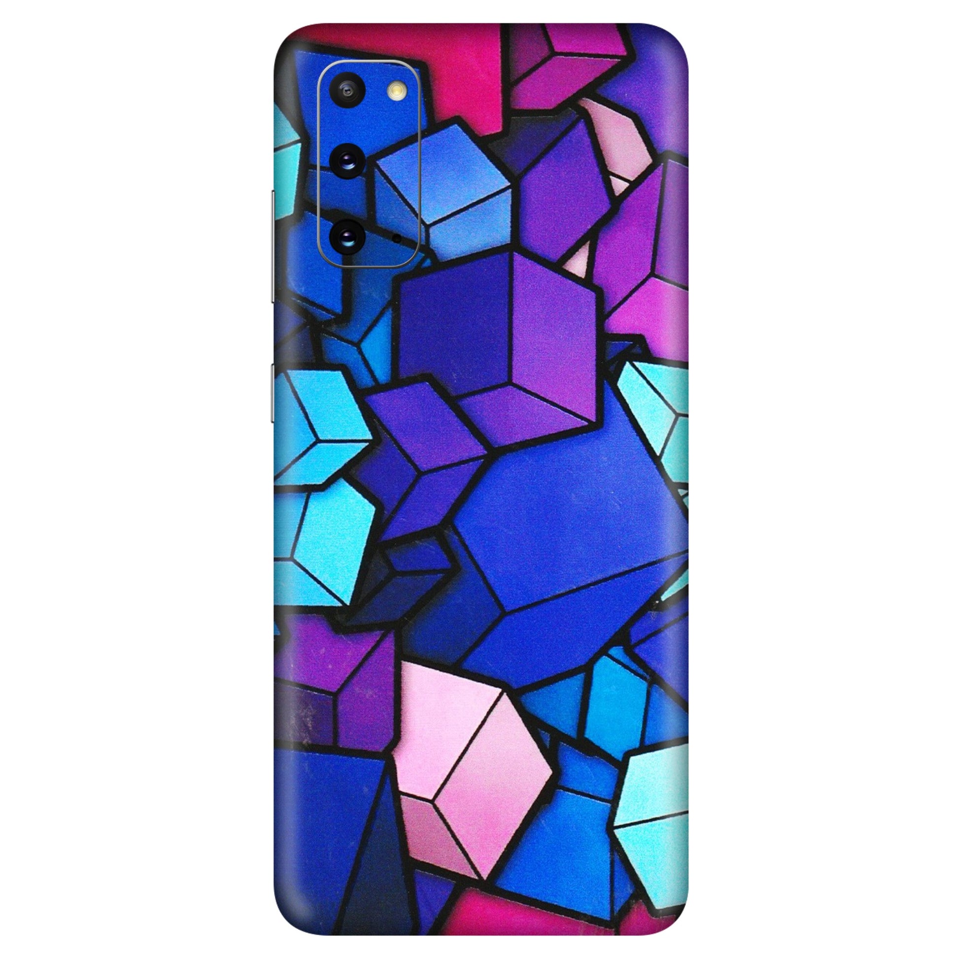 Samsung A/S Series Phone Skins (All Models) - Cube Doodle - 3D Embossed Finish (L-141) Samsung Galaxy S20