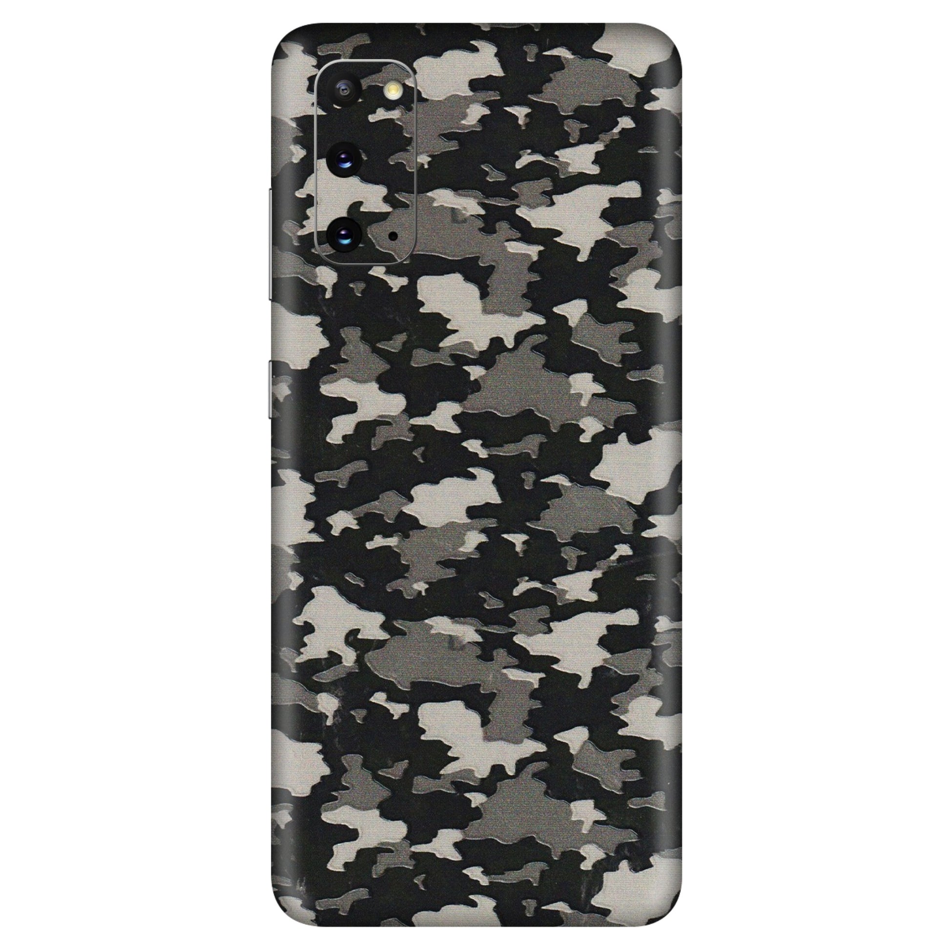 Samsung A/S Series Phone Skins (All Models) - Black/Grey Camoflaunge - 3D Embossed Finish (L-142) Samsung Galaxy S20