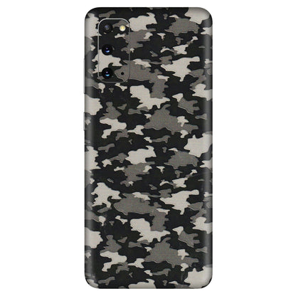 Samsung A/S Series Phone Skins (All Models) - Black/Grey Camoflaunge - 3D Embossed Finish (L-142) Samsung Galaxy S20