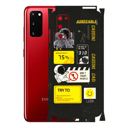 Samsung A/S Series Phone Skins (All Models) - Black Cassini - 3D Embossed Finish (L-161) Samsung Galaxy S20