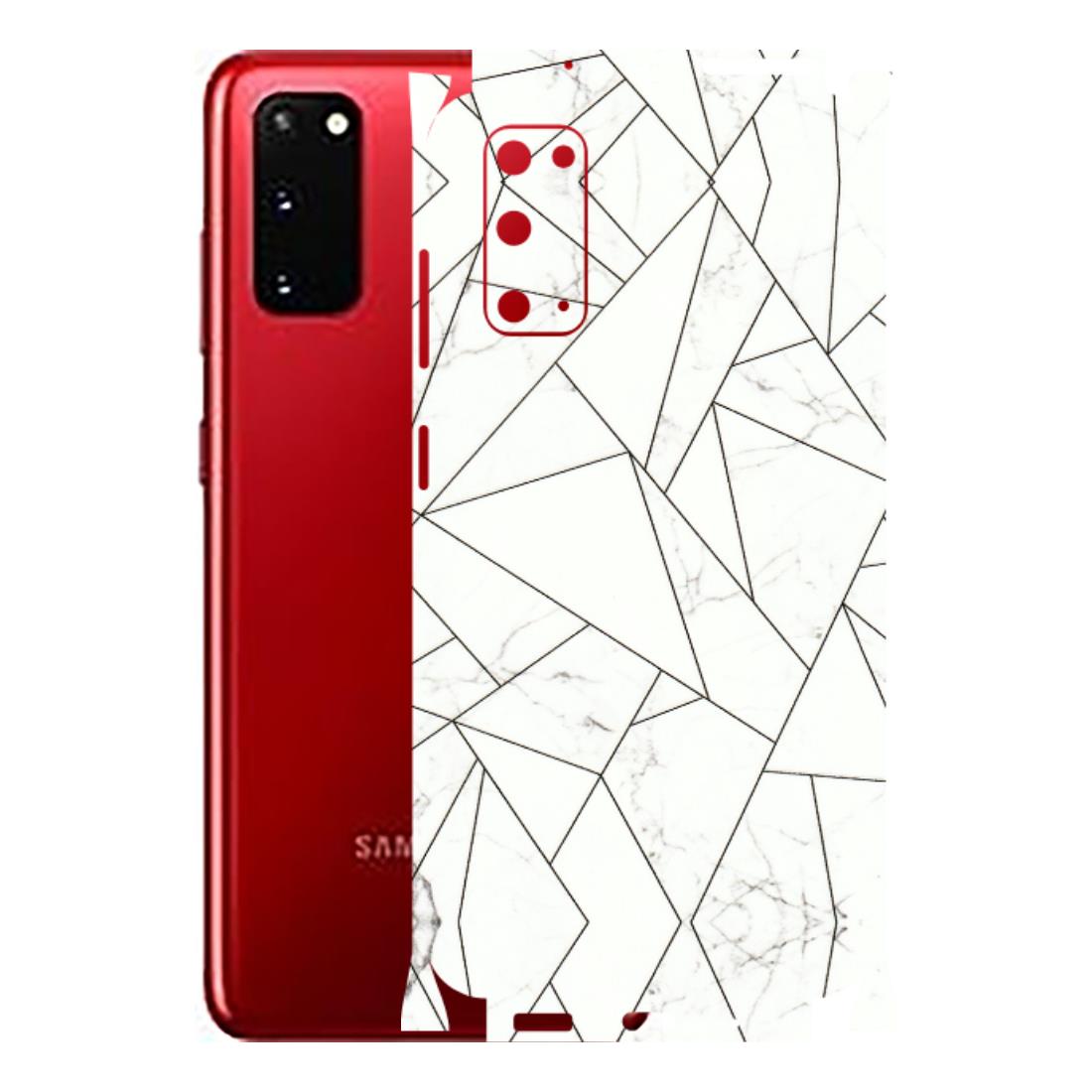 Samsung A/S Series Phone Skins (All Models) - Luxury White Marble Effect - 3D Embossed Finish (L-168) Samsung Galaxy S20