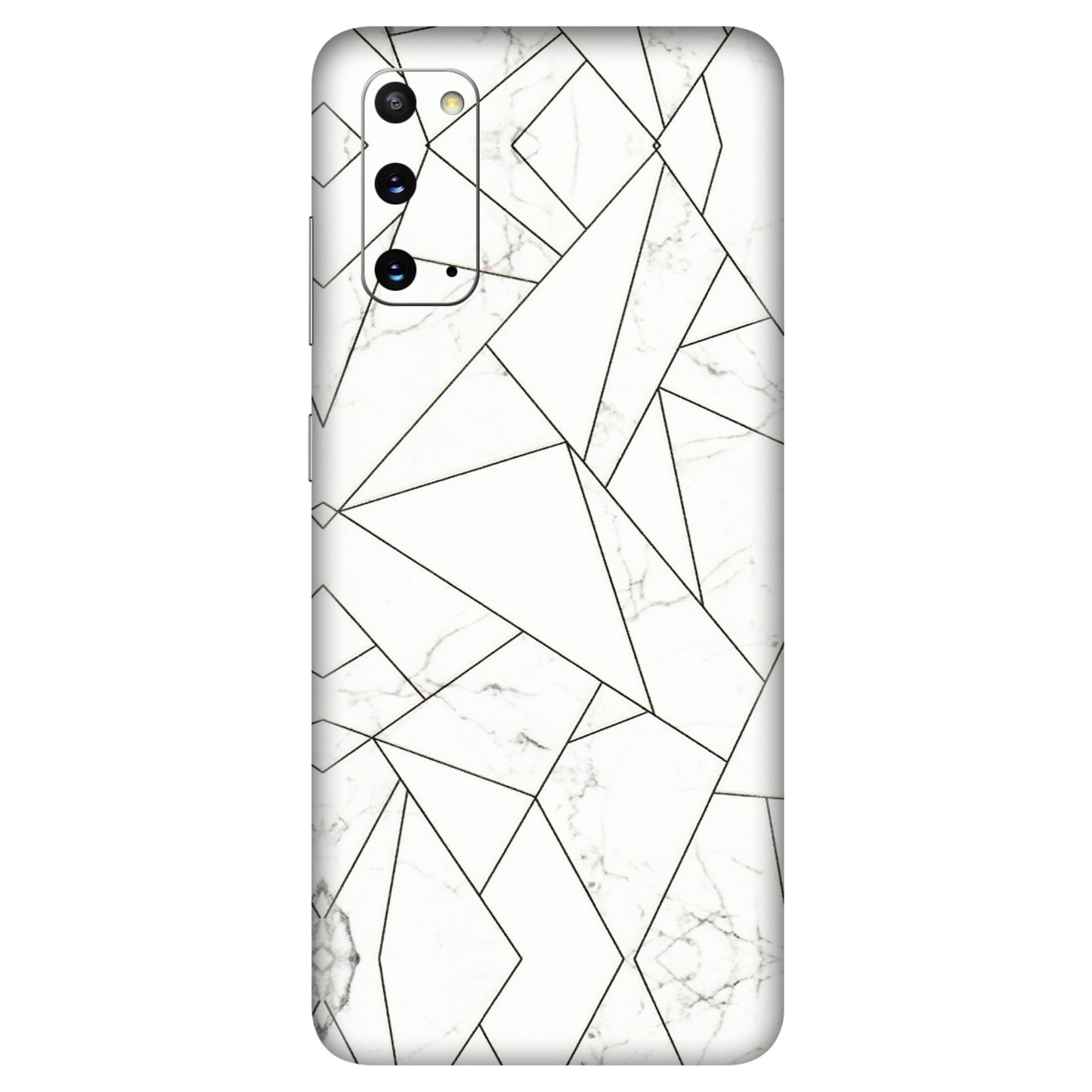 Samsung A/S Series Phone Skins (All Models) - Luxury White Marble Effect - 3D Embossed Finish (L-168) Samsung Galaxy S20