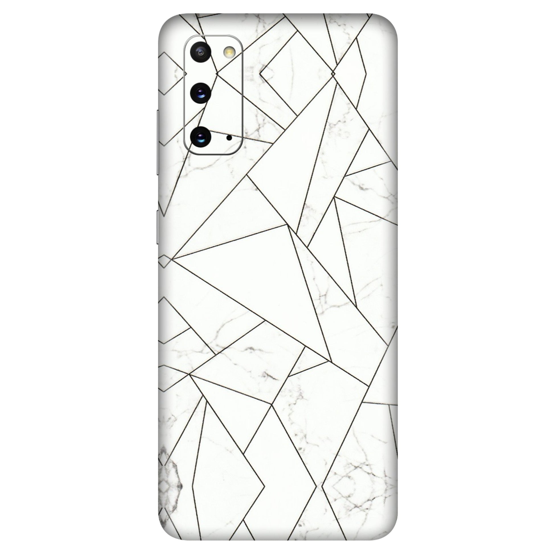 Samsung A/S Series Phone Skins (All Models) - Luxury White Marble Effect - 3D Embossed Finish (L-168) Samsung Galaxy S20