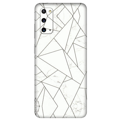 Samsung A/S Series Phone Skins (All Models) - Luxury White Marble Effect - 3D Embossed Finish (L-168) Samsung Galaxy S20
