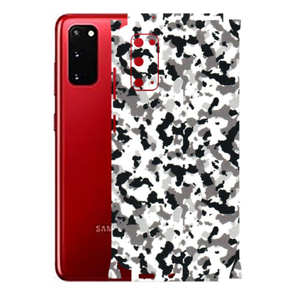 Samsung A/S Series Phone Skins (All Models) - White Black Camouflage - 3D Embossed Finish (L-18) Samsung Galaxy S20