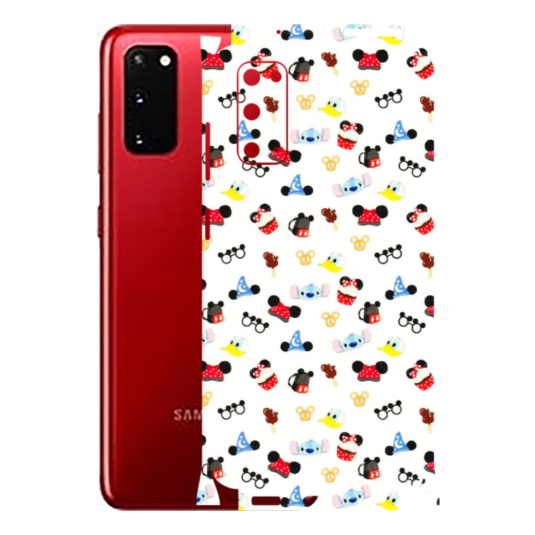 Samsung A/S Series Phone Skins (All Models) - Minnie Mouse & Donald Doodles s - 3D Embossed Finish (L-194) Samsung Galaxy S20