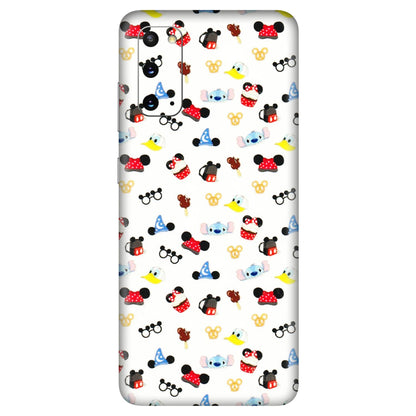 Samsung A/S Series Phone Skins (All Models) - Minnie Mouse & Donald Doodles s - 3D Embossed Finish (L-194) Samsung Galaxy S20