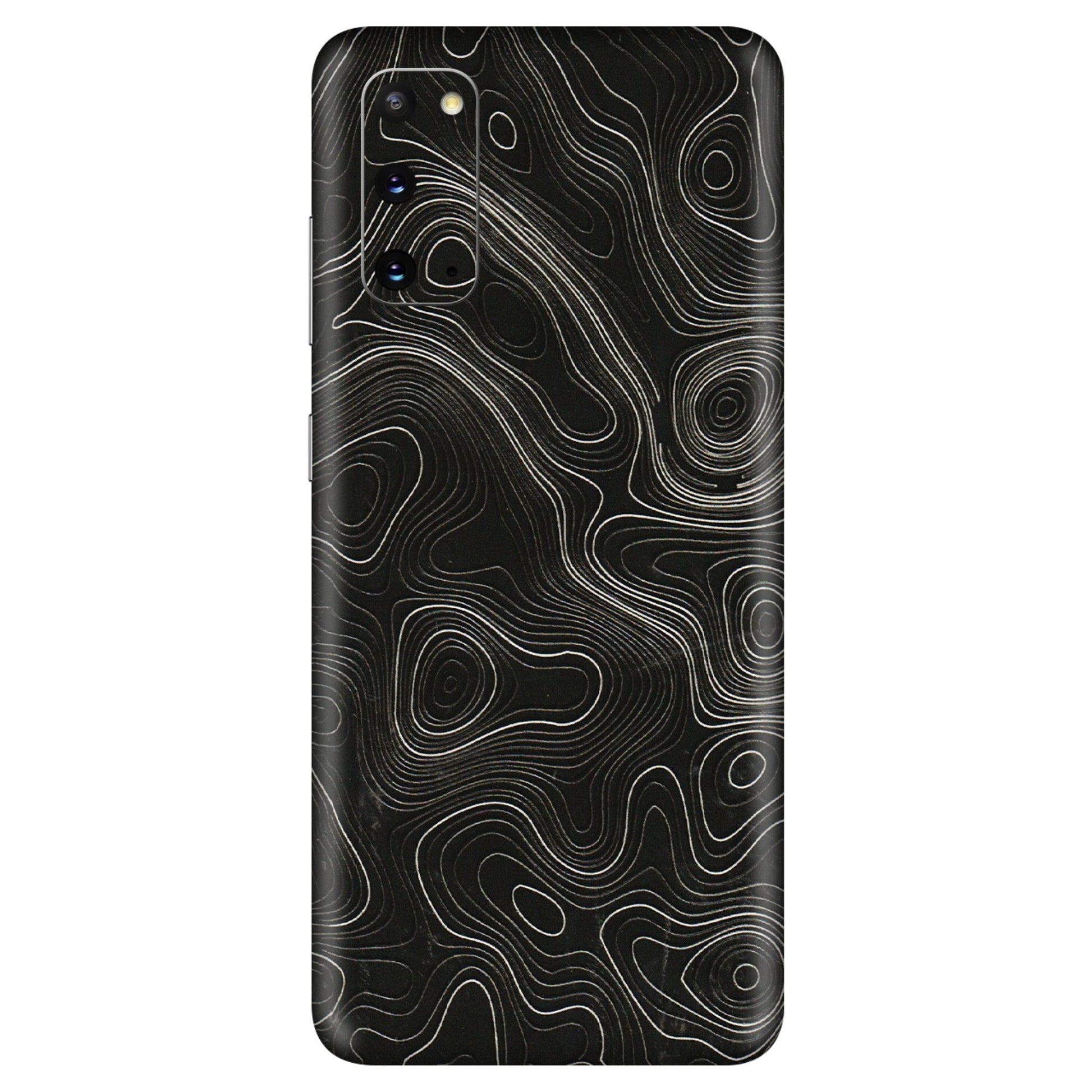Samsung A/S Series Phone Skins (All Models) - Black Swirl - 3D Embossed Finish (L-196) Samsung Galaxy S20