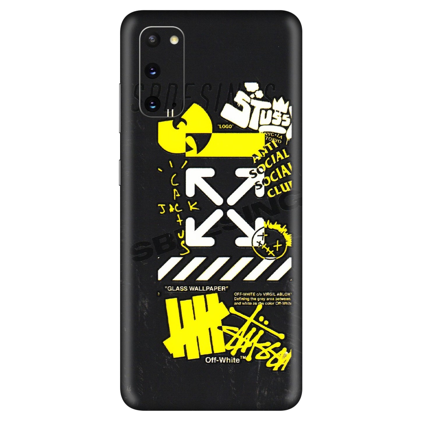 Samsung A/S Series Phone Skins (All Models) - Anti Social Graffiti - 3D Embossed Finish (L-198) Samsung Galaxy S20