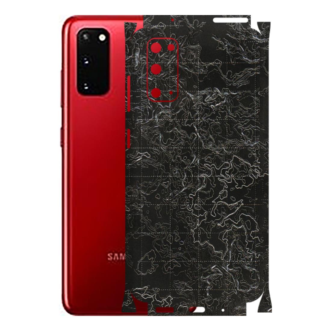 Samsung A/S Series Phone Skins (All Models) - Black map Texture - 3D Embossed Finish (L-201) Samsung Galaxy S20