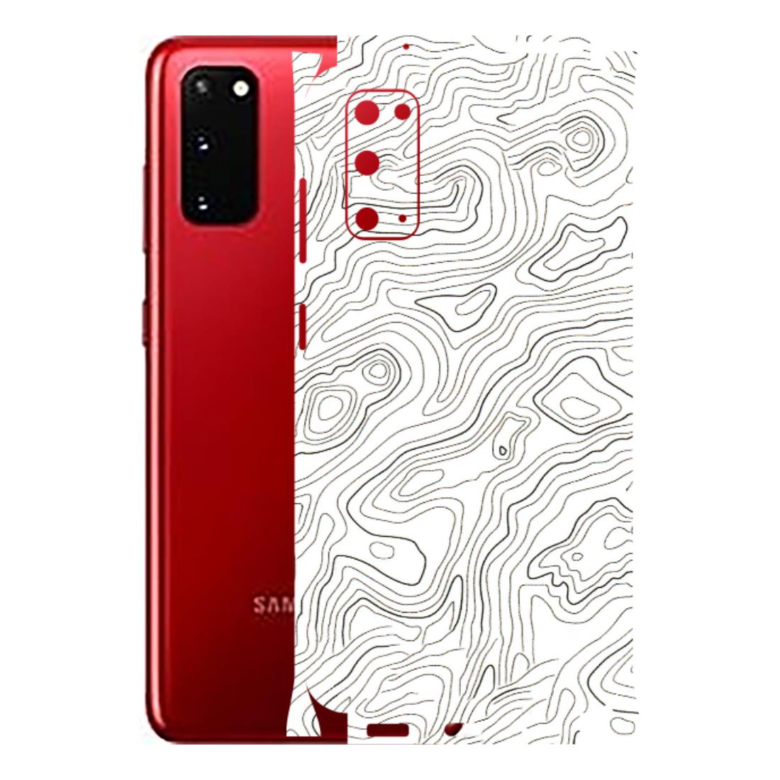 Samsung A/S Series Phone Skins (All Models) - White Black Swirls - 3D Embossed Finish (L-219) Samsung Galaxy S20