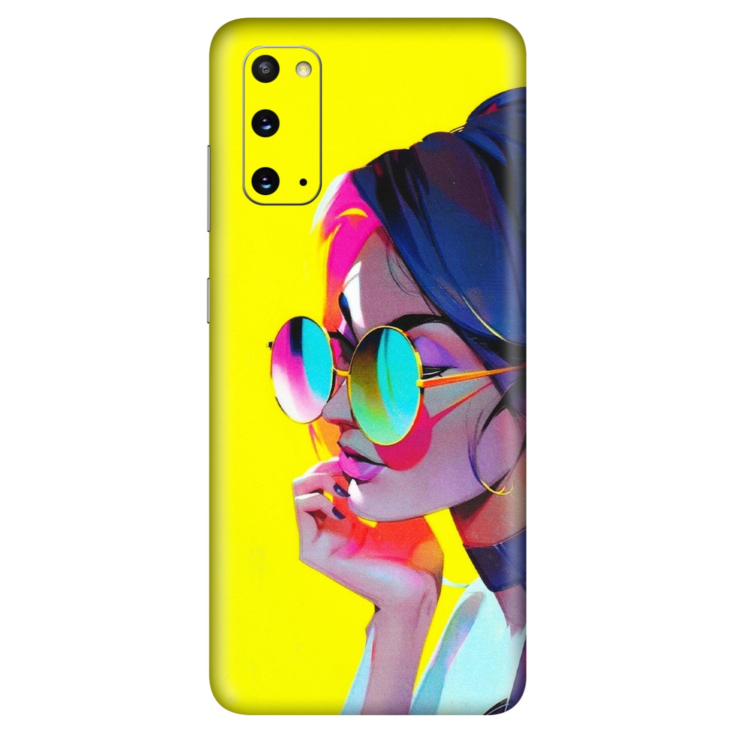 Samsung A/S Series Phone Skins (All Models) - Bold Stylish Girl - 3D Embossed Finish (L-222) Samsung Galaxy S20