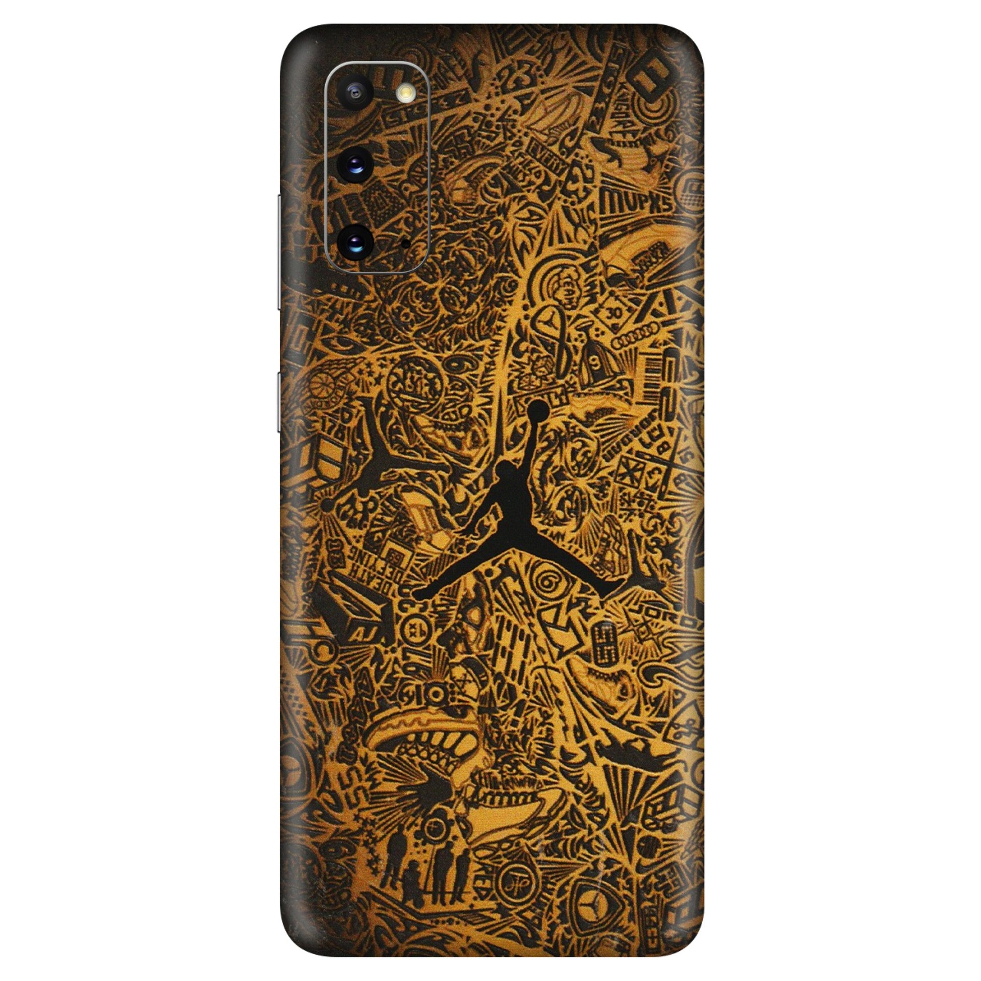 Samsung A/S Series Phone Skins (All Models) - Premium Gold Basketball Player - 3D Embossed Finish (L-236) Samsung Galaxy S20