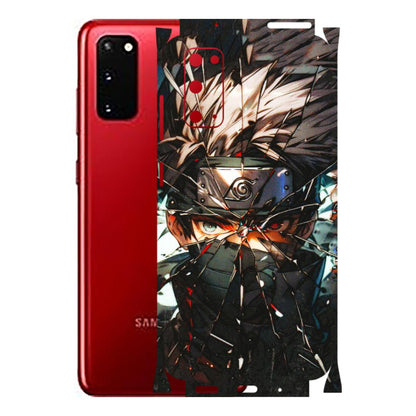 Samsung A/S Series Phone Skins (All Models) - Kakashi Shattered Glass Effect - 3D Embossed Finish (L-237) Samsung Galaxy S20