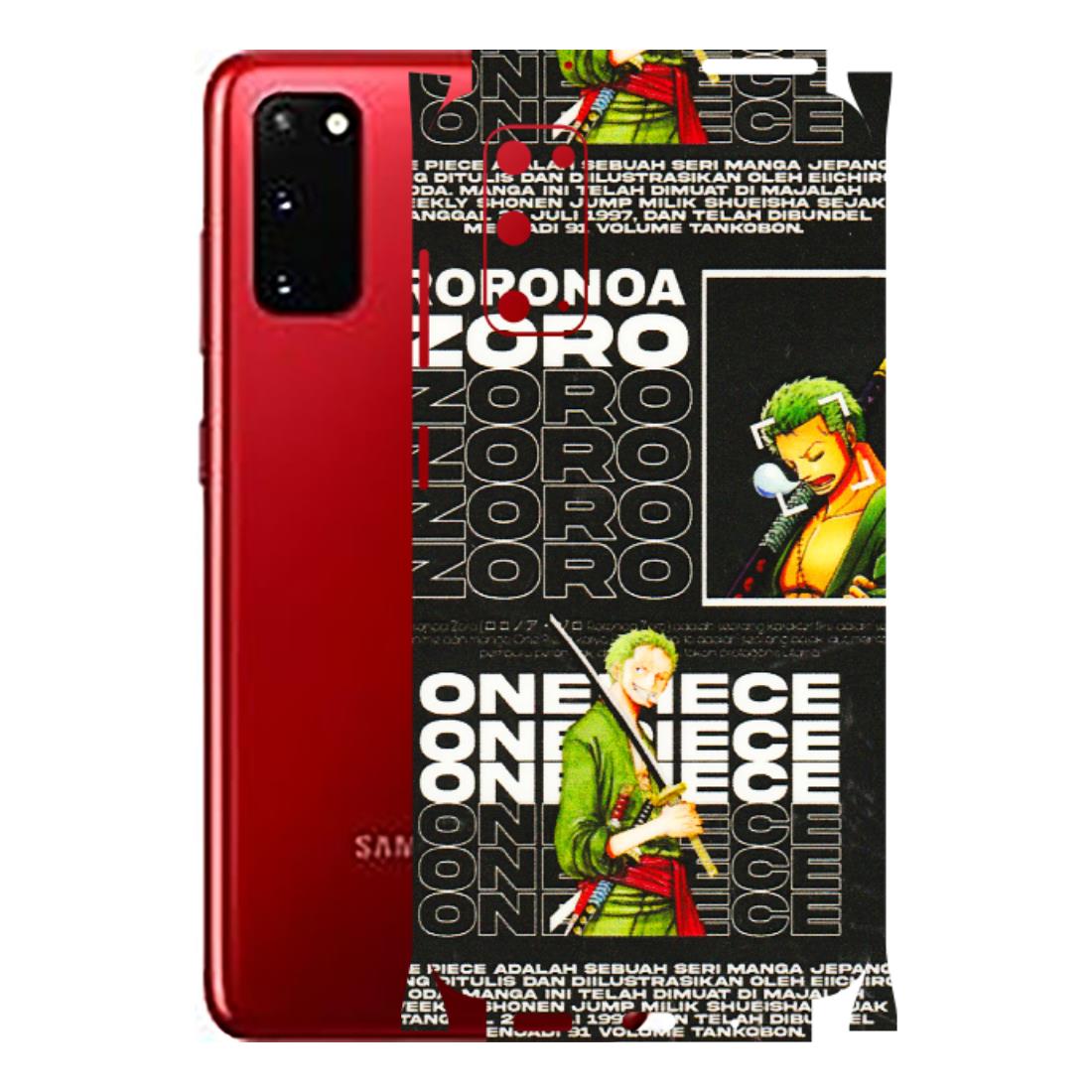Samsung A/S Series Phone Skins (All Models) - One Piece Zoro - 3D Embossed Finish (L-250) Samsung Galaxy S20