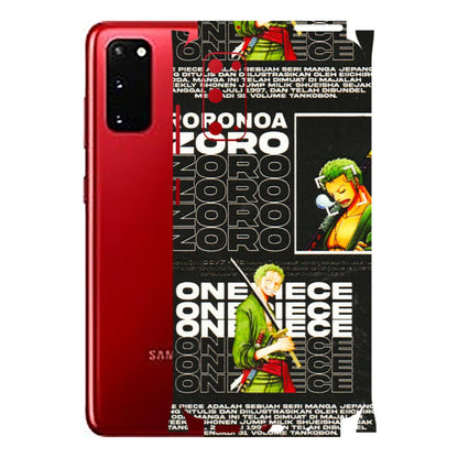 Samsung A/S Series Phone Skins (All Models) - One Piece Zoro - 3D Embossed Finish (L-250) Samsung Galaxy S20