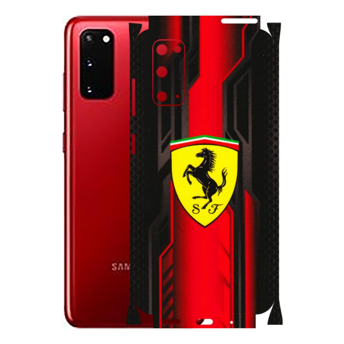 Samsung A/S Series Phone Skins (All Models) - Black Ferrari Logo - 3D Embossed Finish (L-253) Samsung Galaxy S20
