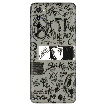 Samsung A/S Series Phone Skins (All Models) - Never Have Love Anime - 3D Embossed Finish (L-260) Samsung Galaxy S20