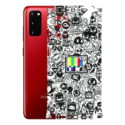 Samsung A/S Series Phone Skins (All Models) - Doodles Positive Art - 3D Embossed Finish (L-263) Samsung Galaxy S20