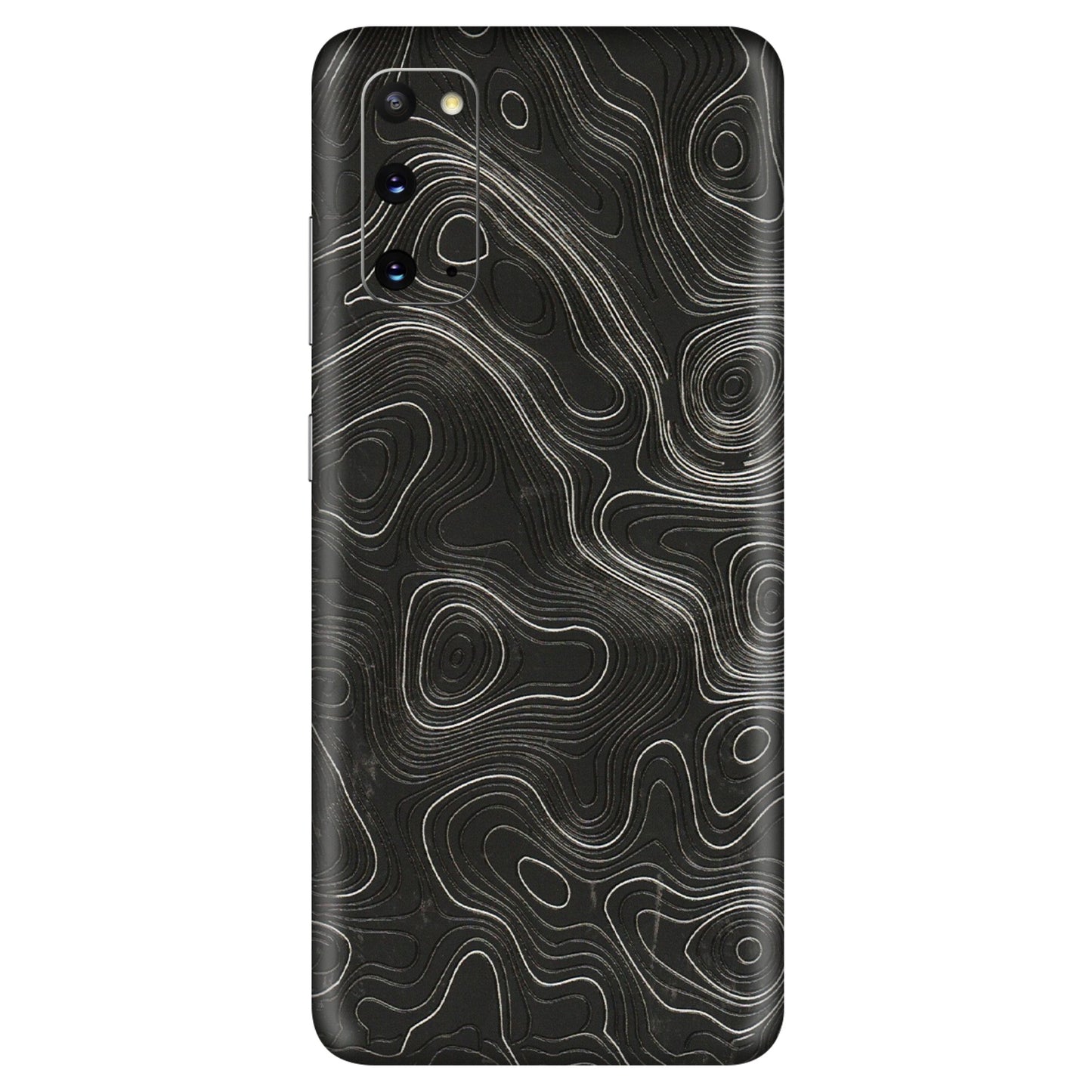 Samsung A/S Series Phone Skins (All Models) - Abstract White Line Map - 3D Embossed Finish (L-269) Samsung Galaxy S20