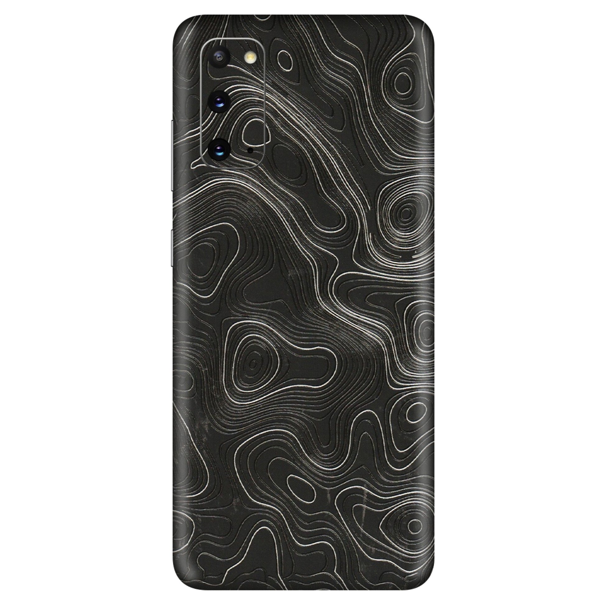 Samsung A/S Series Phone Skins (All Models) - Abstract White Line Map - 3D Embossed Finish (L-269) Samsung Galaxy S20