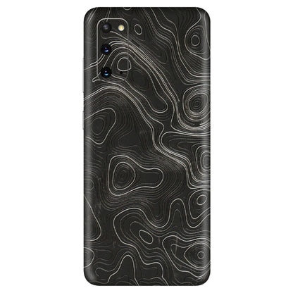 Samsung A/S Series Phone Skins (All Models) - Abstract White Line Map - 3D Embossed Finish (L-269) Samsung Galaxy S20