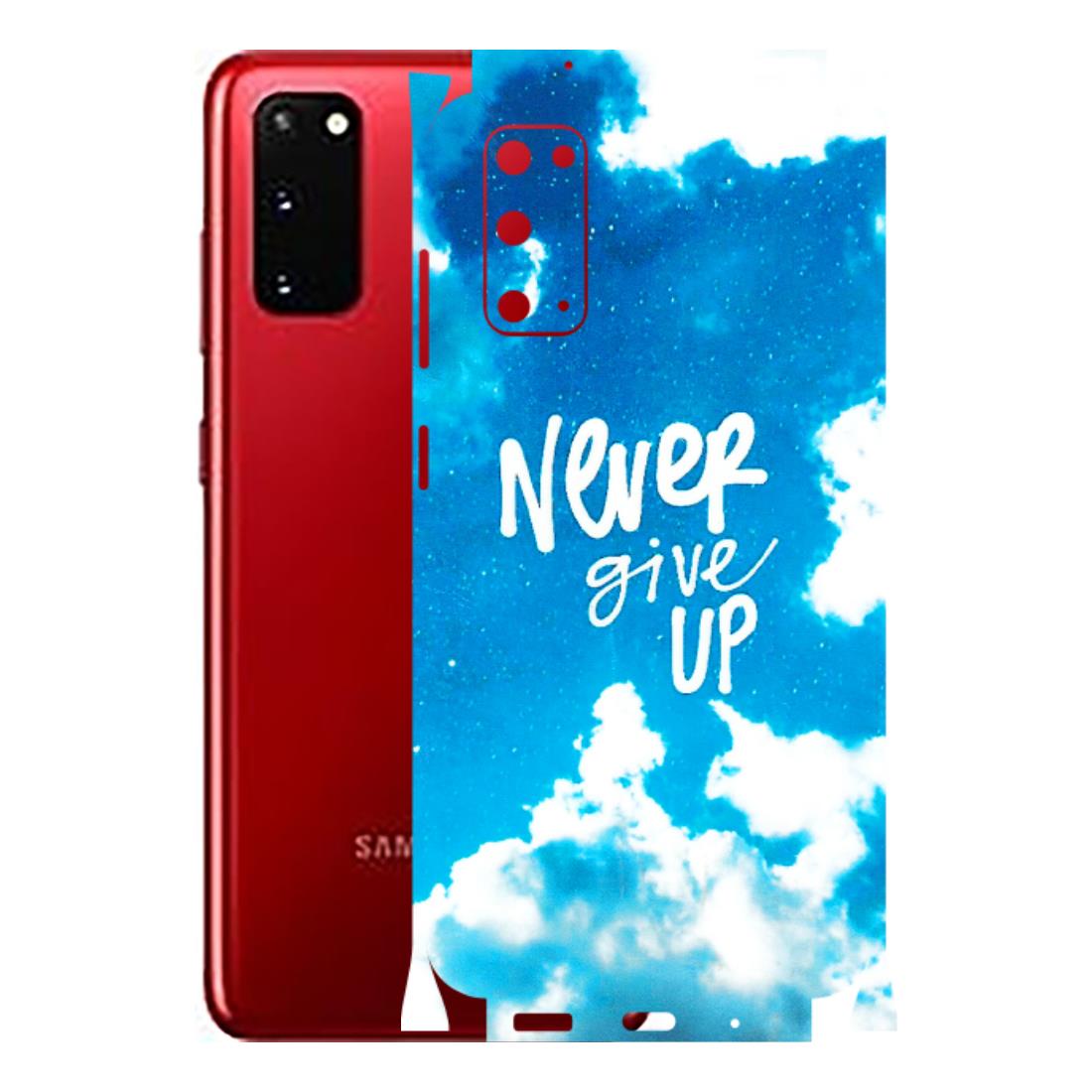Samsung A/S Series Phone Skins (All Models) - Never Give Up - 3D Embossed Finish (L-279) Samsung Galaxy S20