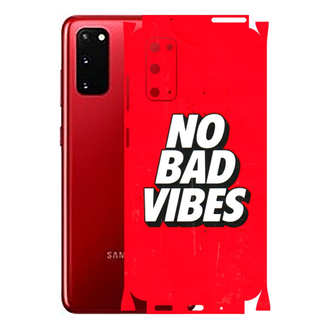 Samsung A/S Series Phone Skins (All Models) - No Bad Vibes - 3D Embossed Finish (L-280) Samsung Galaxy S20