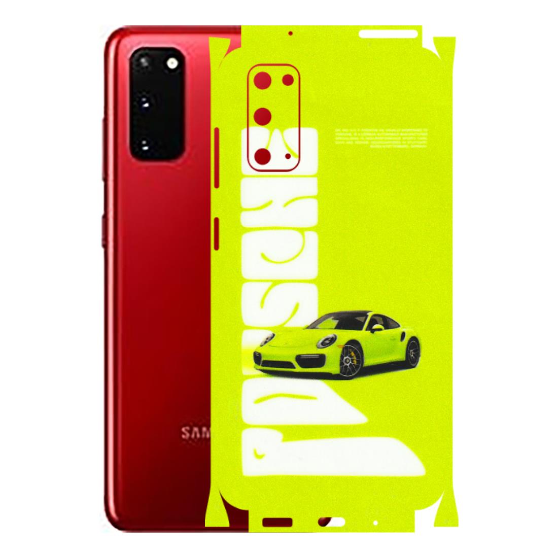 Samsung A/S Series Phone Skins (All Models) - Lime Green Porche - 3D Embossed Finish (L-30) Samsung Galaxy S20