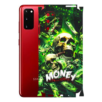 Samsung A/S Series Phone Skins (All Models) - Skull Money - 3D Embossed Finish (L-303) Samsung Galaxy S20