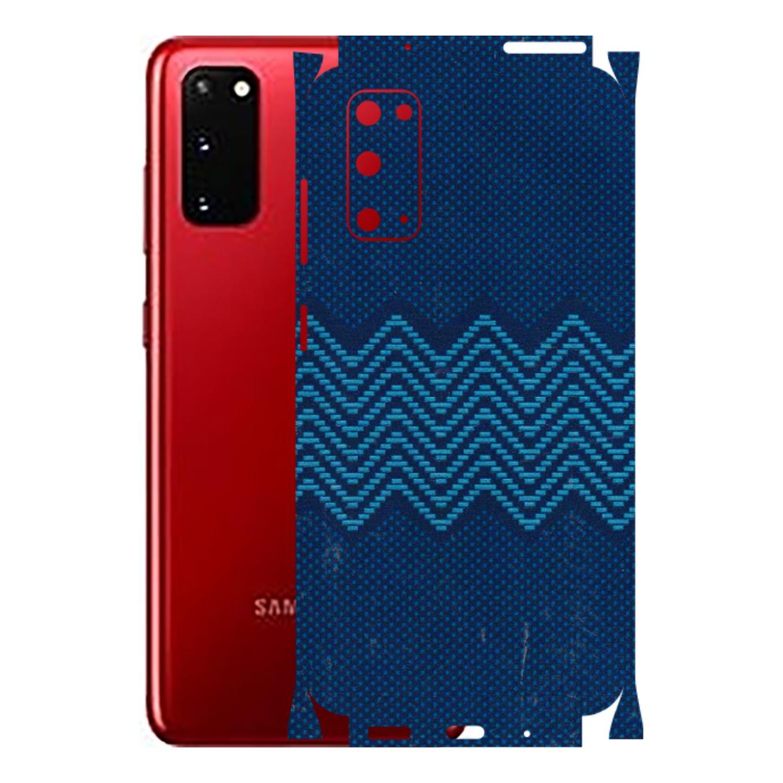 Samsung A/S Series Phone Skins (All Models) - Blue Sober Waves - 3D Embossed Finish (L-306) Samsung Galaxy S20