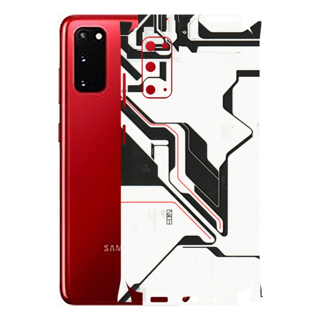 Samsung A/S Series Phone Skins (All Models) - White Techy Logo - 3D Embossed Finish (L-312) Samsung Galaxy S20