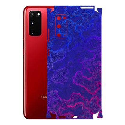 Samsung A/S Series Phone Skins (All Models) - Purple Ripples Swirl - 3D Embossed Finish (L-314) Samsung Galaxy S20