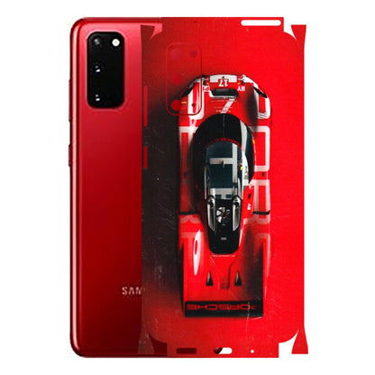Samsung A/S Series Phone Skins (All Models) - Red Porsche Car Logo - 3D Embossed Finish (L-315) Samsung Galaxy S20