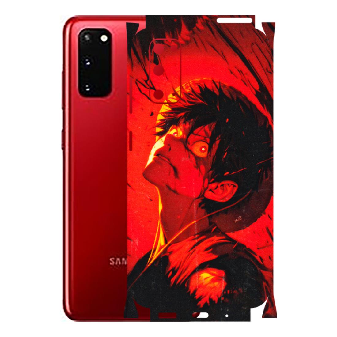 Samsung A/S Series Phone Skins (All Models) - D.Luffy Power Up One Piece Anime - 3D Embossed Finish (L-326) Samsung Galaxy S20