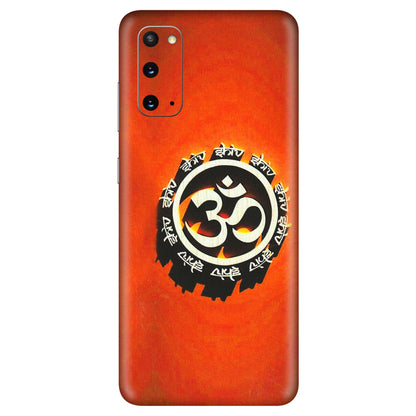 Samsung A/S Series Phone Skins (All Models) - Aum Shiv Orange - 3D Embossed Finish (L-32) Samsung Galaxy S20