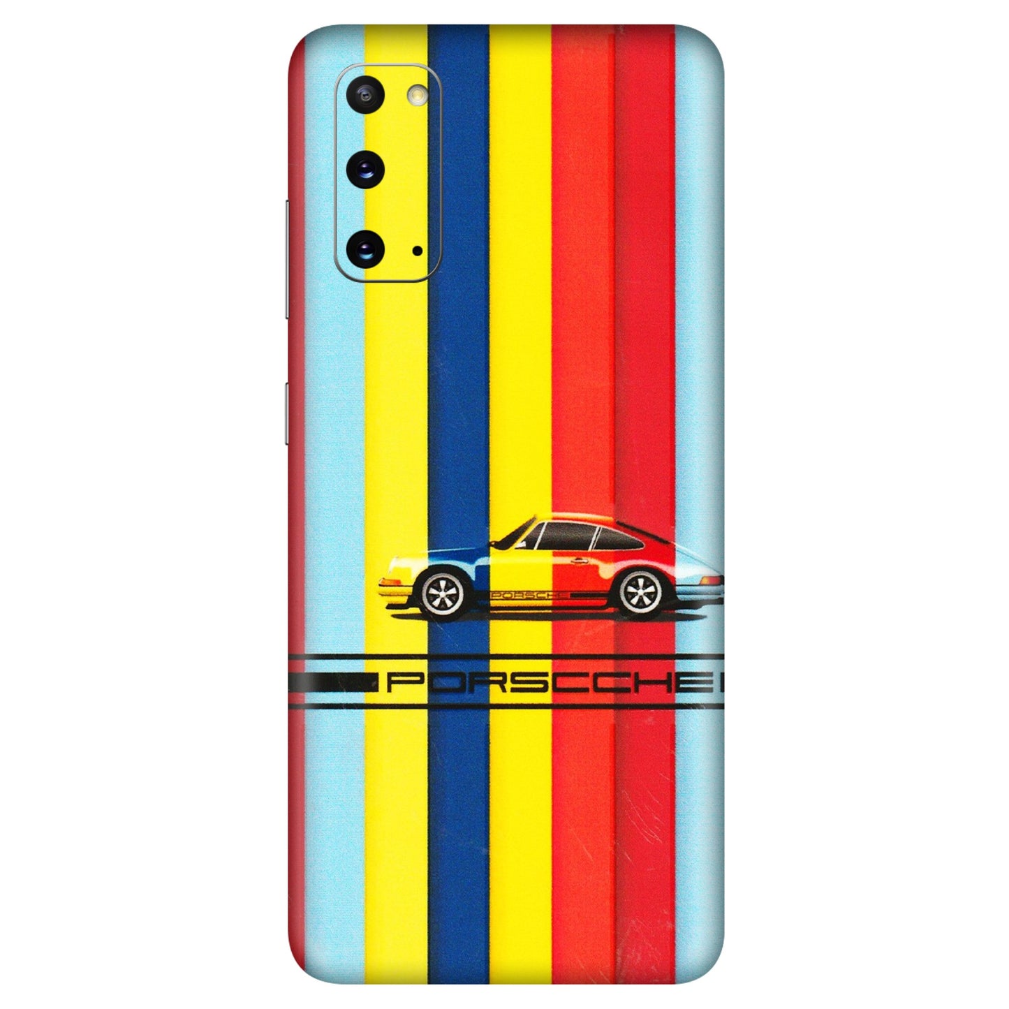 Samsung A/S Series Phone Skins (All Models) - Multicolour Porche - 3D Embossed Finish (L-39) Samsung Galaxy S20