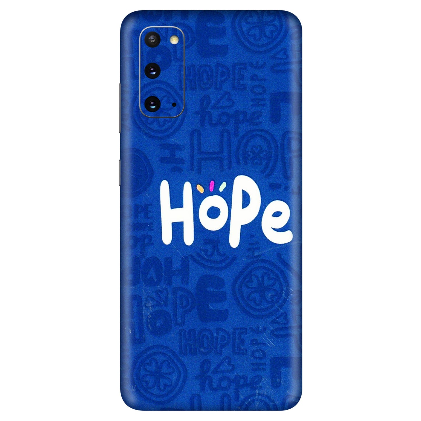 Samsung A/S Series Phone Skins (All Models) - Hope Doodles Blue - 3D Embossed Finish (L-43) Samsung Galaxy S20