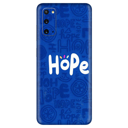 Samsung A/S Series Phone Skins (All Models) - Hope Doodles Blue - 3D Embossed Finish (L-43) Samsung Galaxy S20