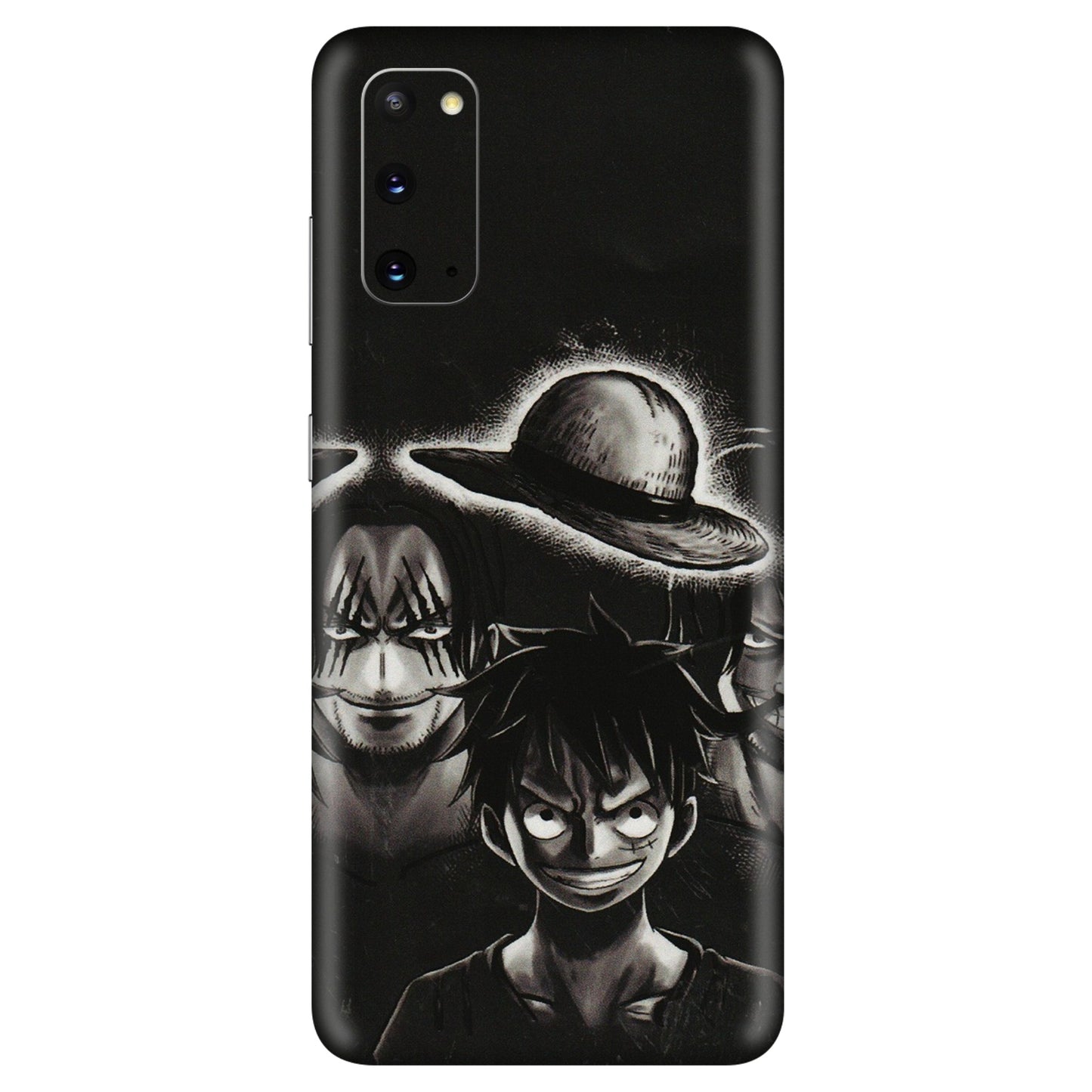 Samsung A/S Series Phone Skins (All Models) - Black Luffy Hat - 3D Embossed Finish (L-57) Samsung Galaxy S20