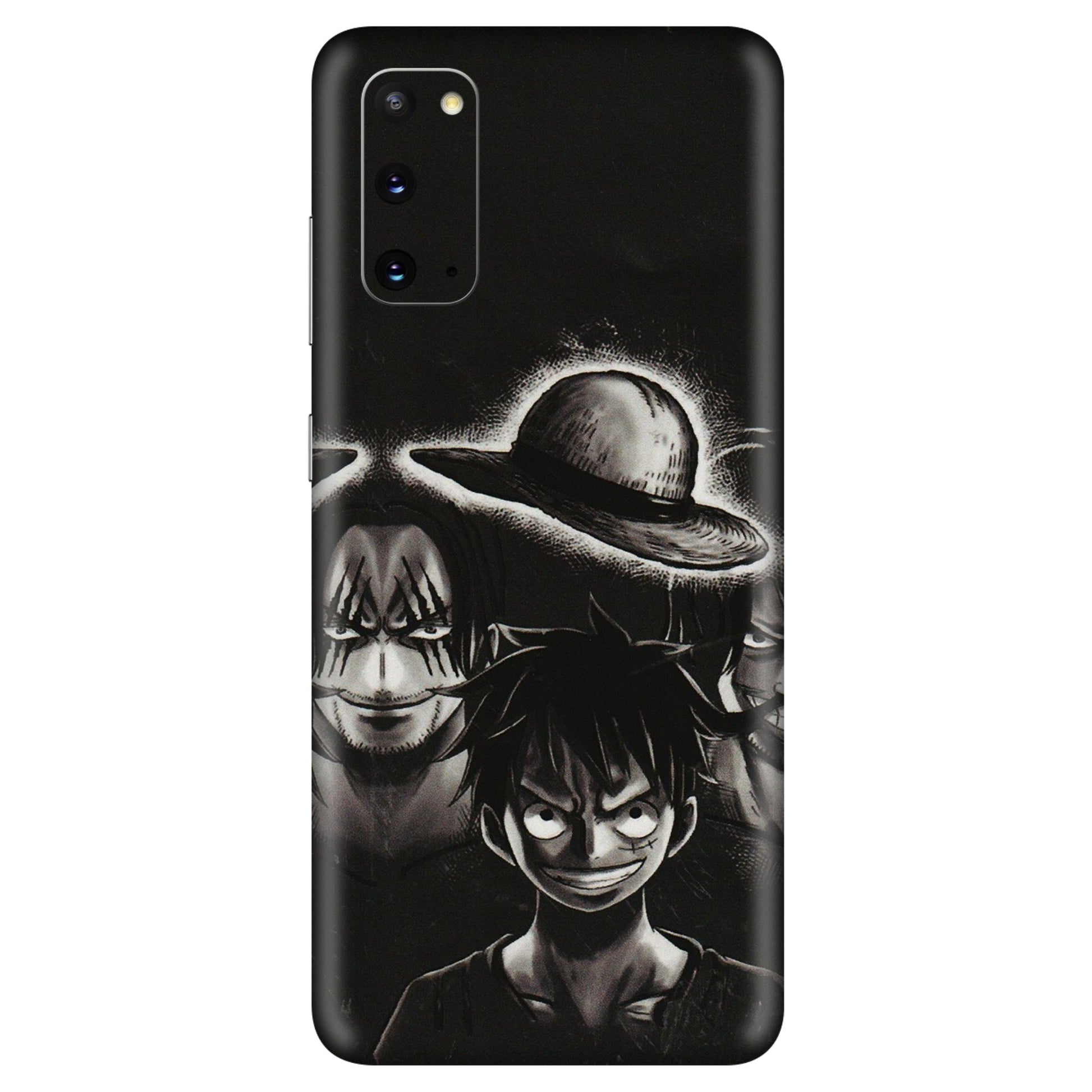 Samsung A/S Series Phone Skins (All Models) - Black Luffy Hat - 3D Embossed Finish (L-57) Samsung Galaxy S20