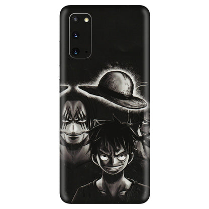 Samsung A/S Series Phone Skins (All Models) - Black Luffy Hat - 3D Embossed Finish (L-57) Samsung Galaxy S20